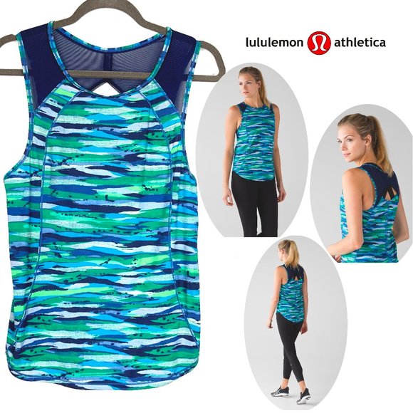 lululemon athletica Tops - Lululemon Sculpt Tank Seven Wonders Multi Blue M